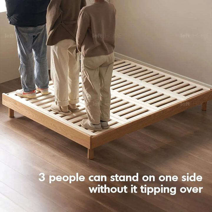 Scandinavian oak wood platform bed grimm environmental situation.