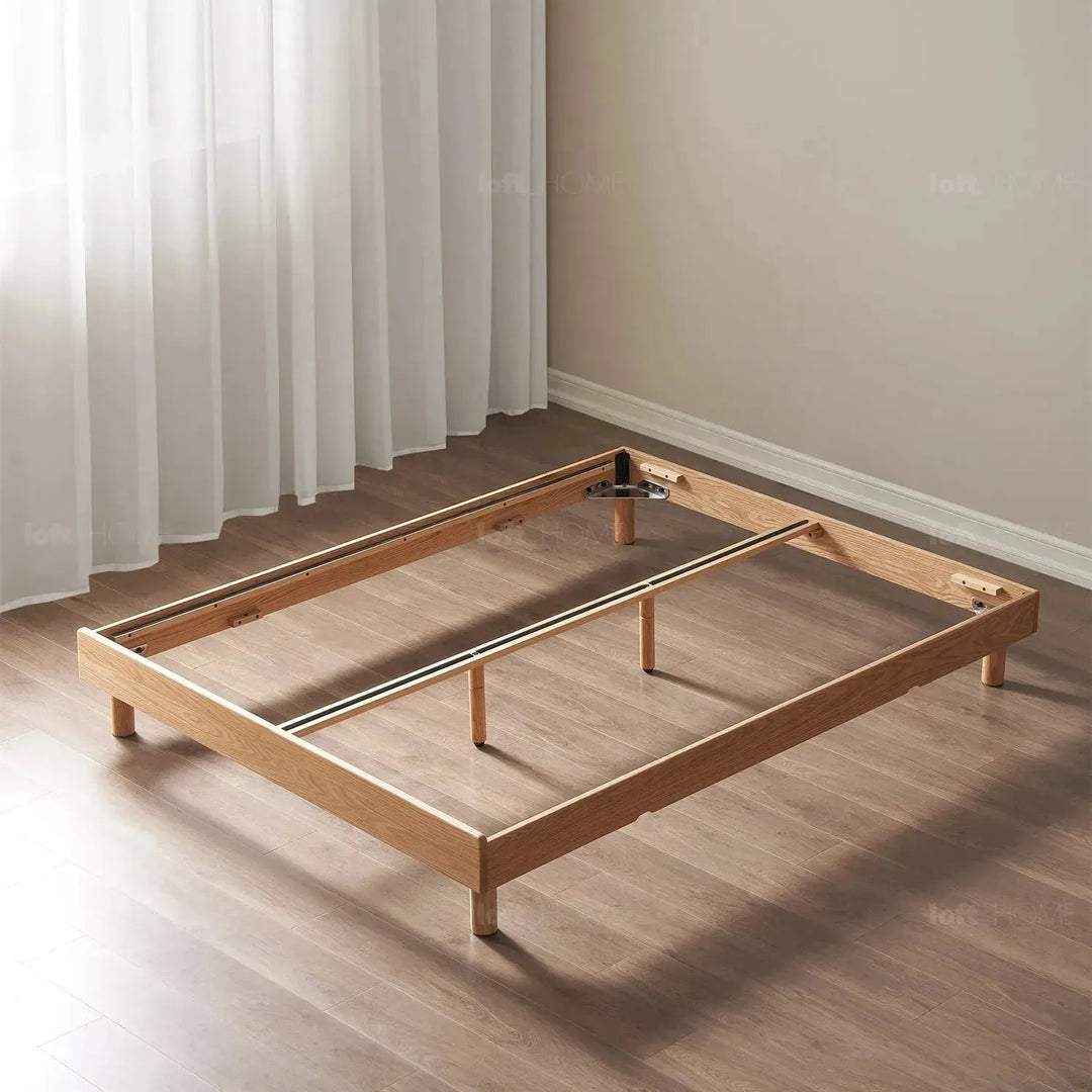Scandinavian oak wood platform bed grimm detail 4.