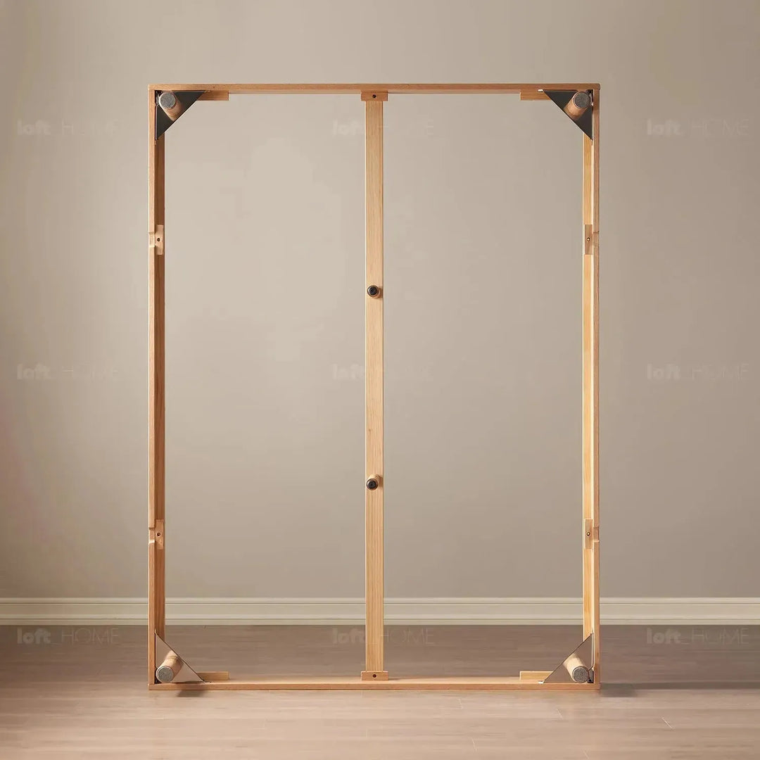 Scandinavian oak wood platform bed grimm detail 7.