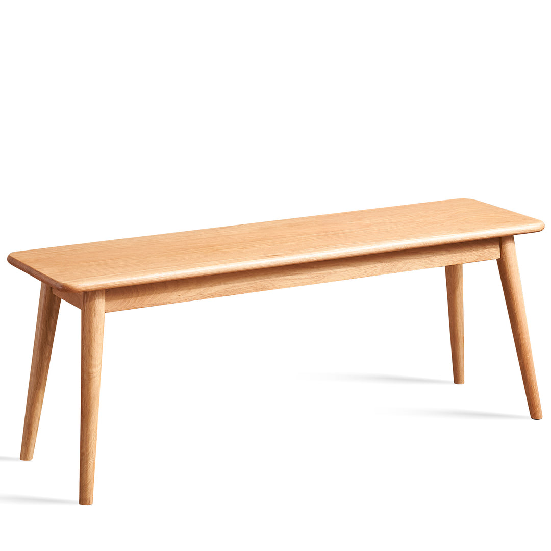 Scandinavian oak wood dining bench with cushion sereno situational feels.