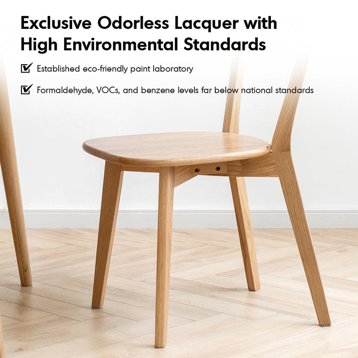 Scandinavian oak wood dining chair elm conceptual design.