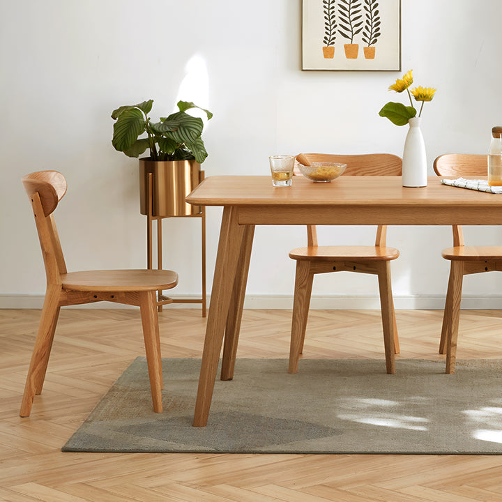 Scandinavian oak wood dining chair elm detail 5.