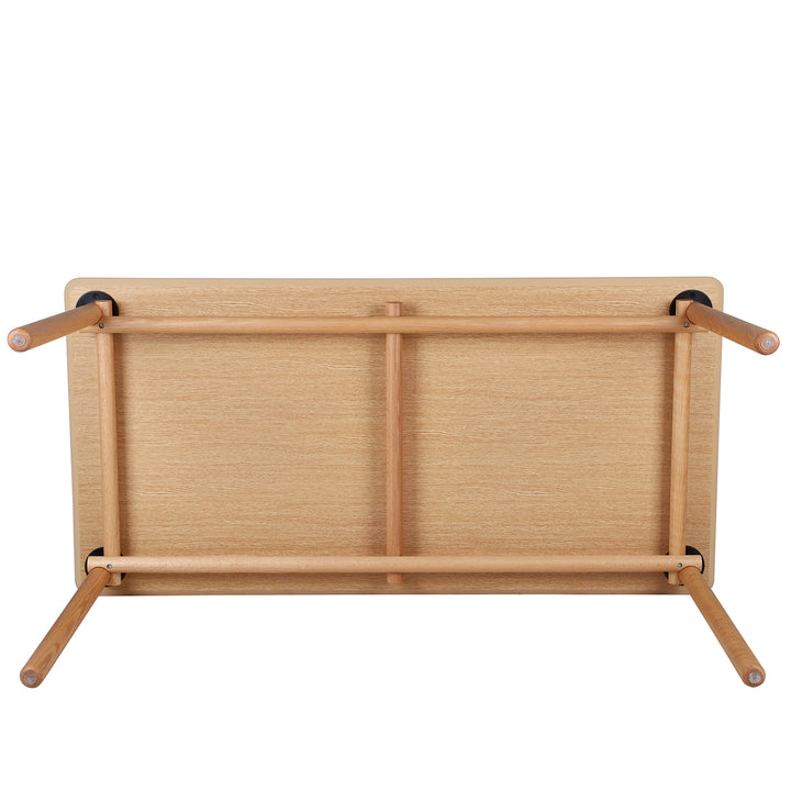 Scandinavian oak wood dining table beem detail 2.