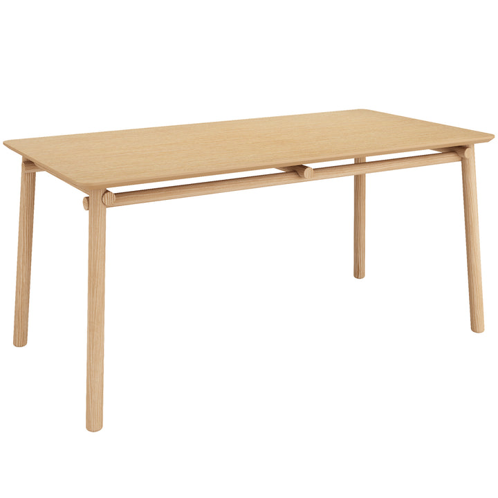 Scandinavian oak wood dining table beem detail 6.