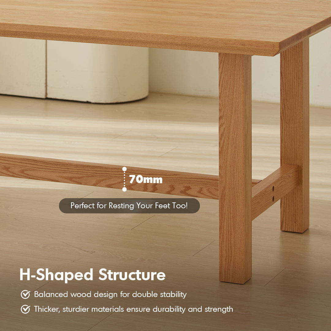 Scandinavian oak wood dining table haven detail 1.