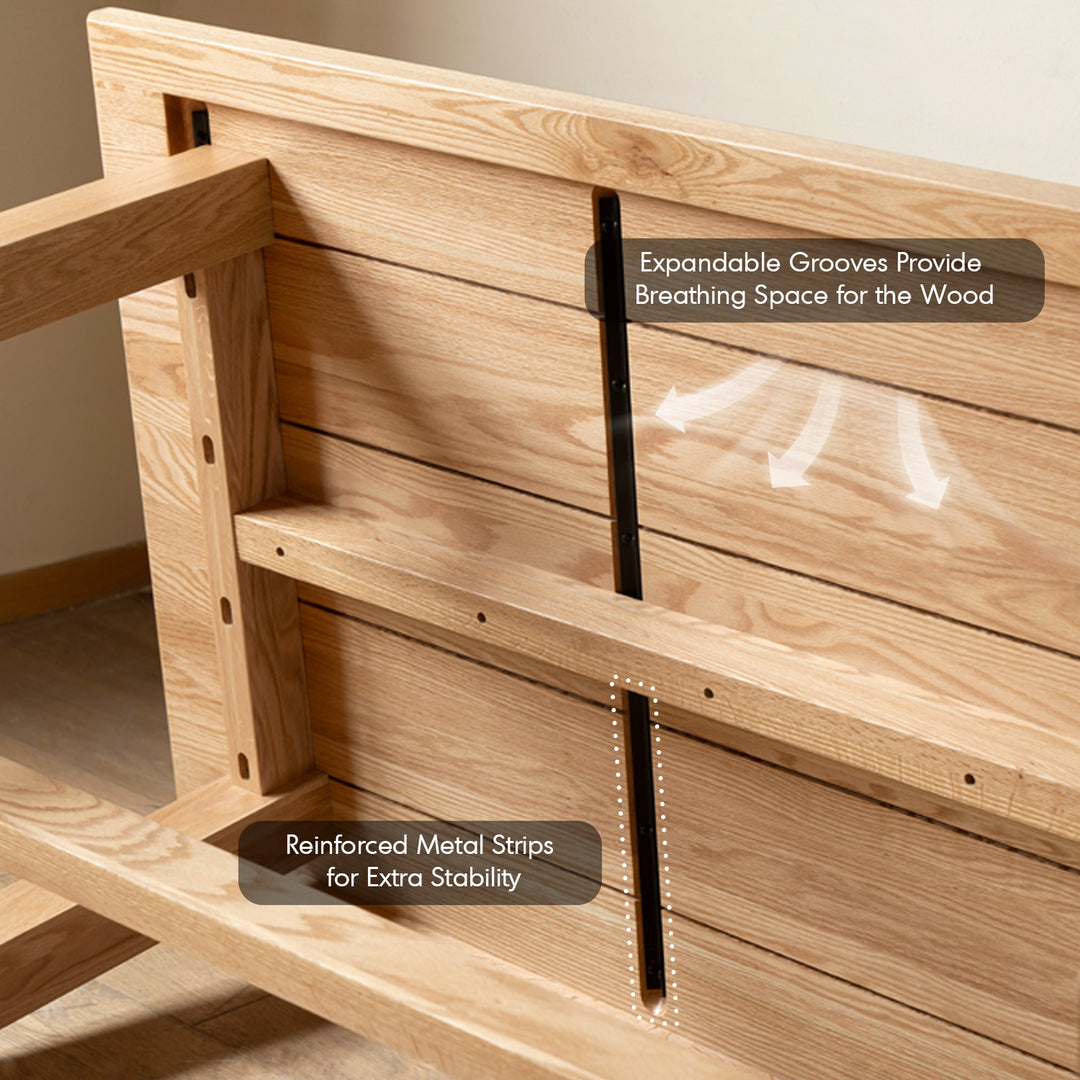 Scandinavian oak wood dining table haven detail 2.