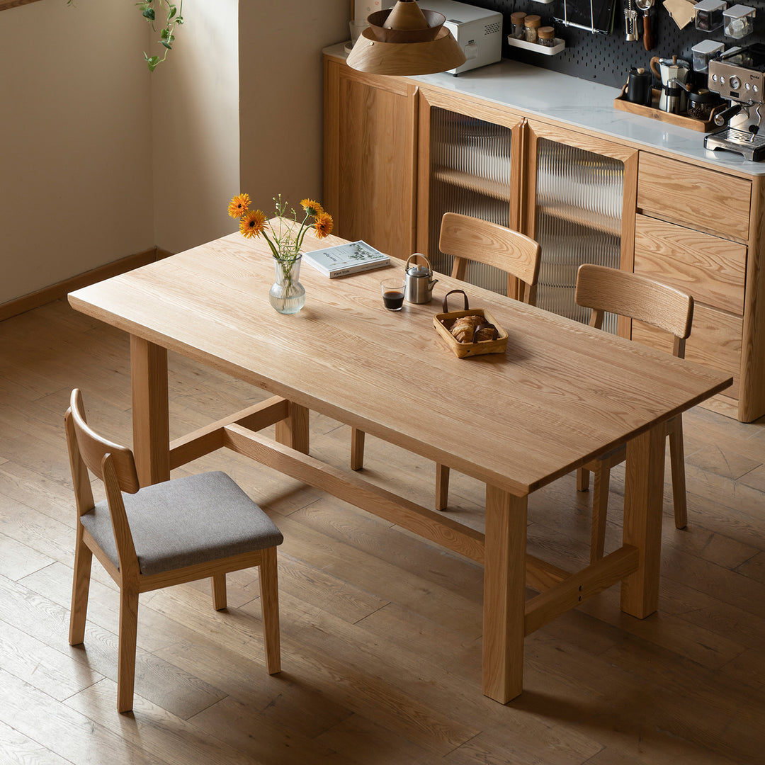 Scandinavian oak wood dining table haven detail 12.