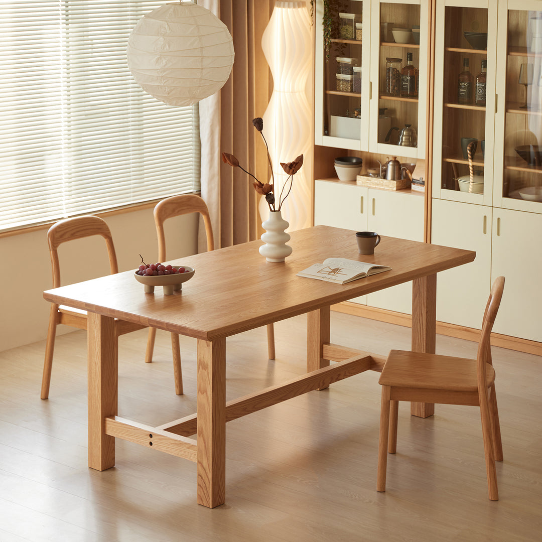 Scandinavian oak wood dining table haven detail 13.