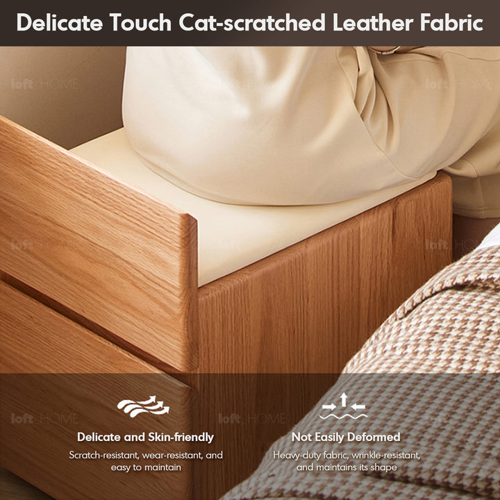 Scandinavian oak wood dressing table classic glam conceptual design.