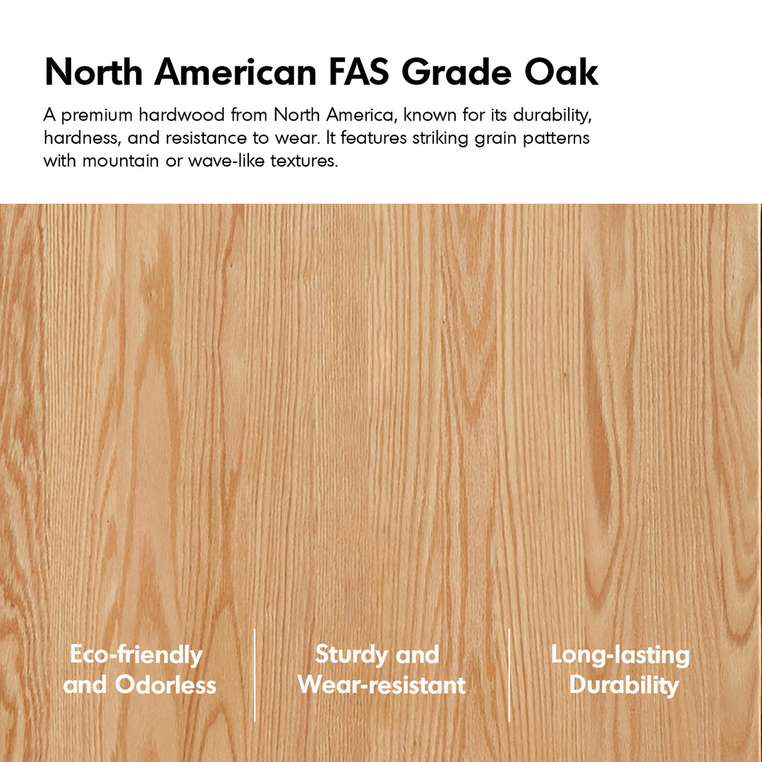 Scandinavian oak wood extendable study table jora in panoramic view.