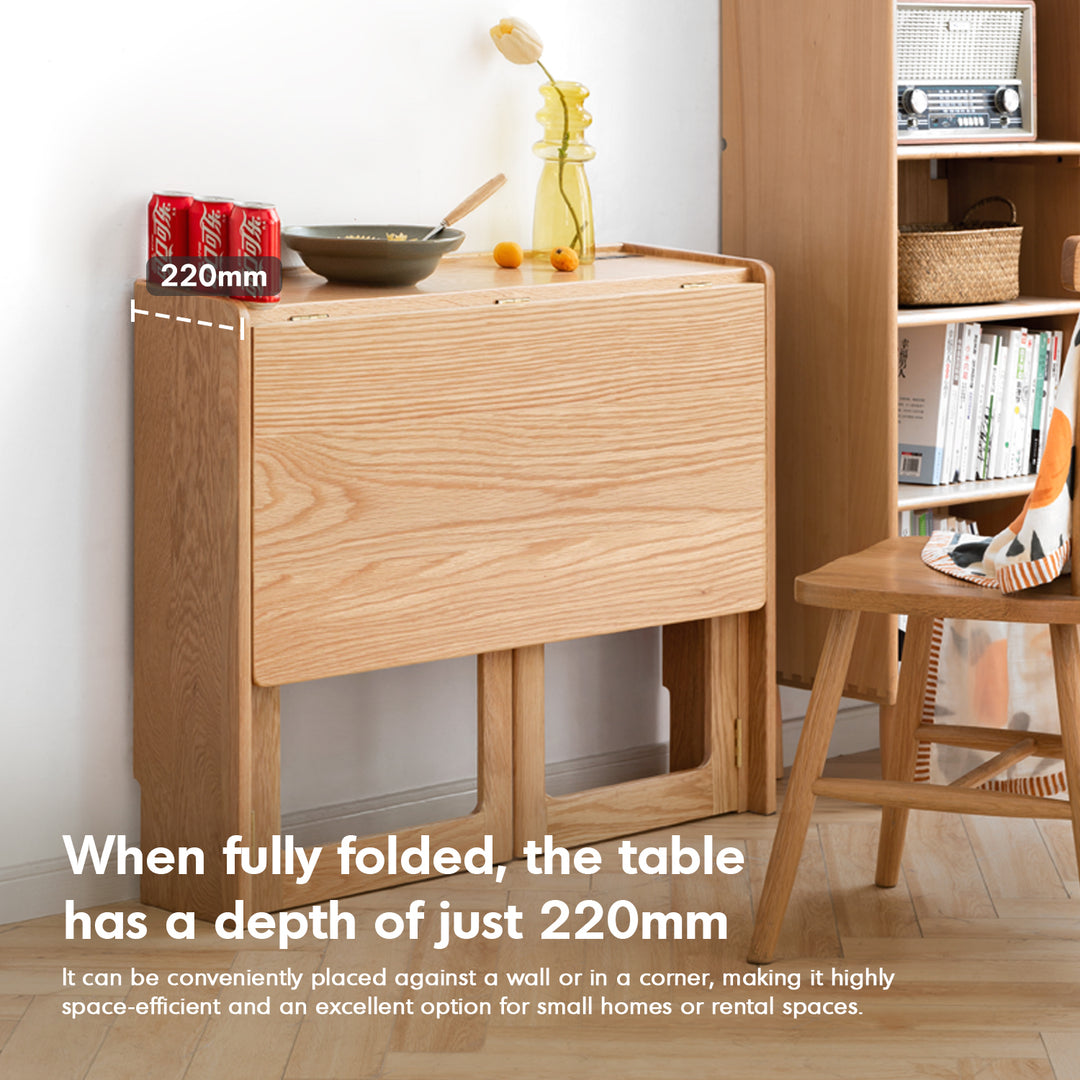 Scandinavian oak wood extendable study table jora in real life style.