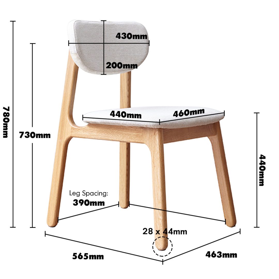 Scandinavian oak wood mixed weave fabric cover removable dining chair nest size charts.