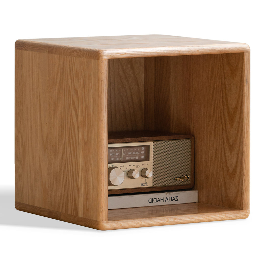 Scandinavian oak wood modular storage cabinet dice environmental situation.