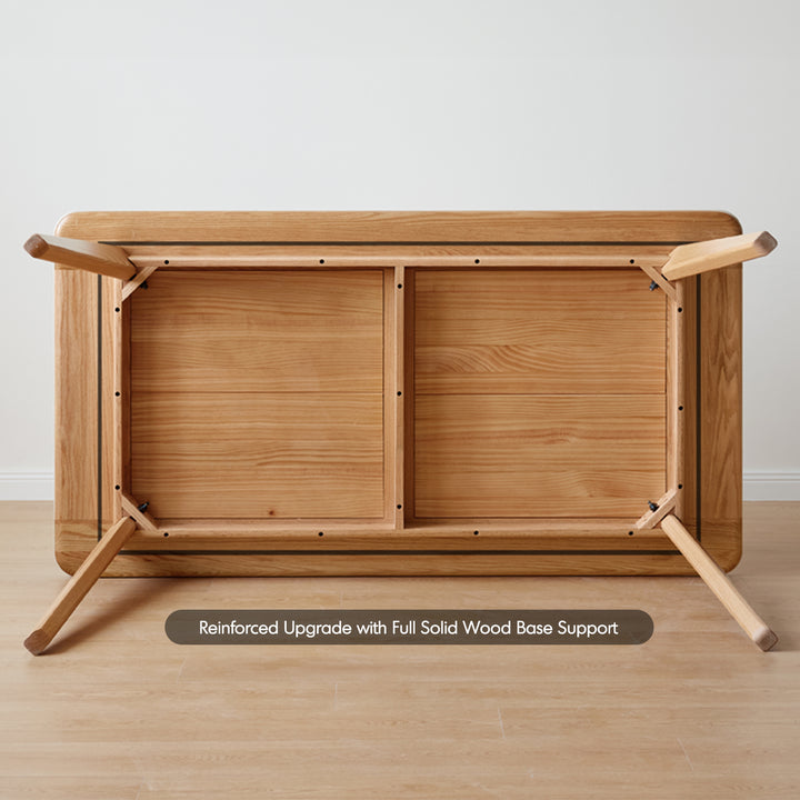 Scandinavian oak wood sintered stone dining table aura environmental situation.