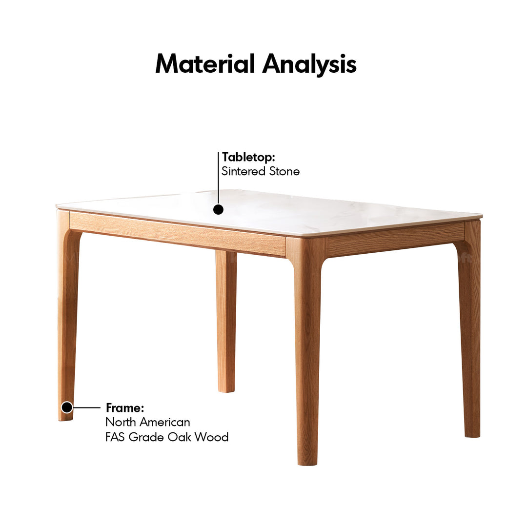 Scandinavian oak wood sintered stone dining table oaklin situational feels.