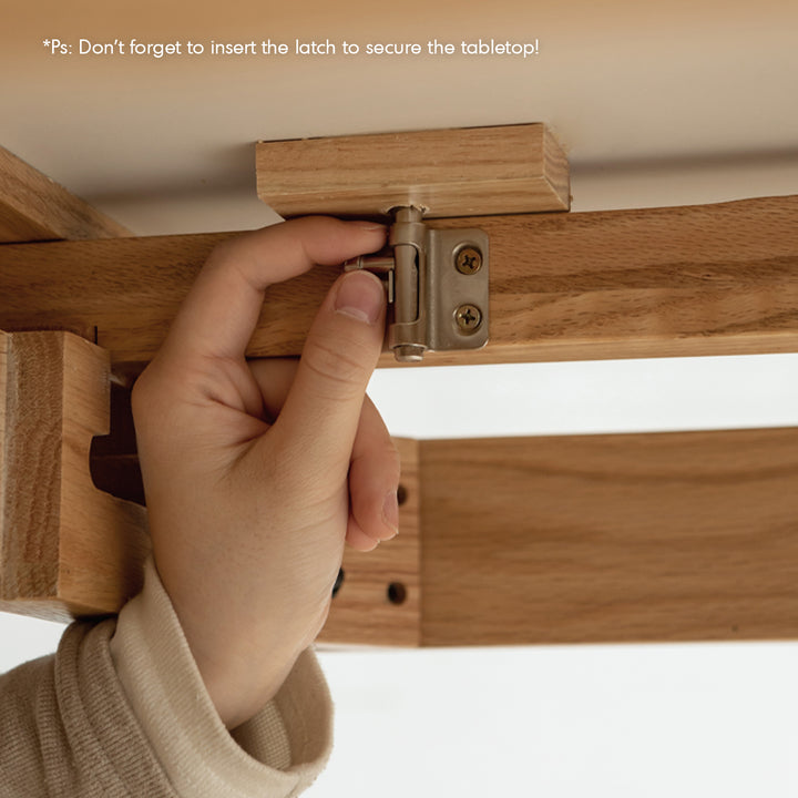 Scandinavian oak wood sintered stone extendable dining table flex detail 9.