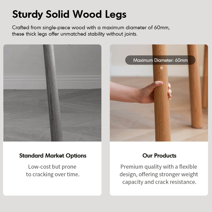 Scandinavian oak wood sintered stone round dining table orb conceptual design.