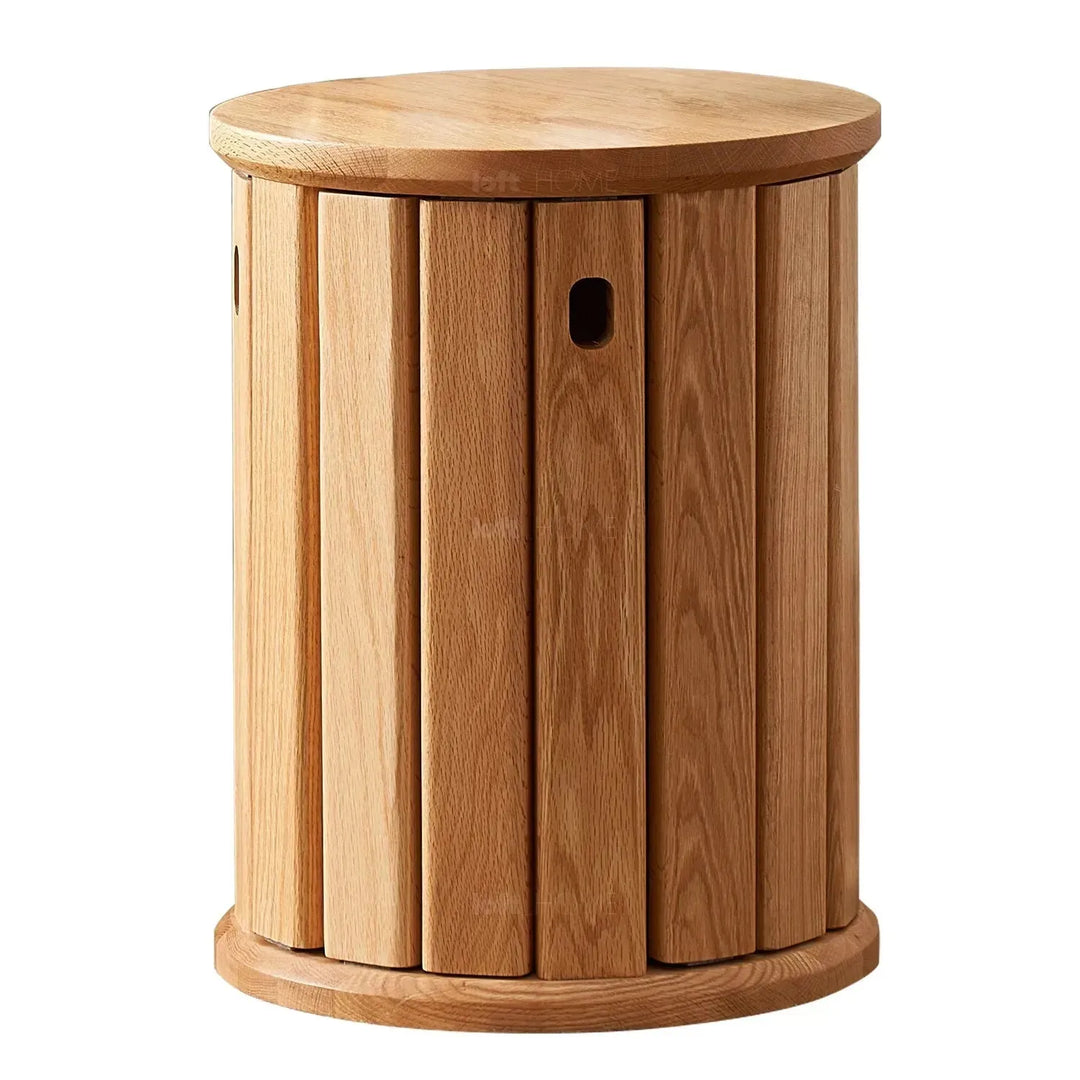 Scandinavian oak wood stackable stool harvest detail 10.
