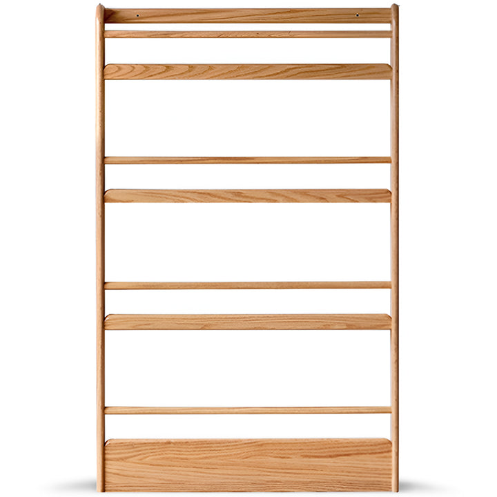 Scandinavian oak wood wall shelf bookshelf spire detail 11.