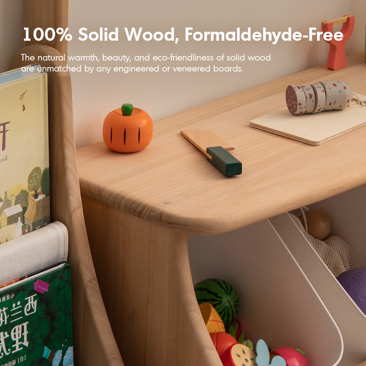 Scandinavian poplar wood kids cabinet luna environmental situation.