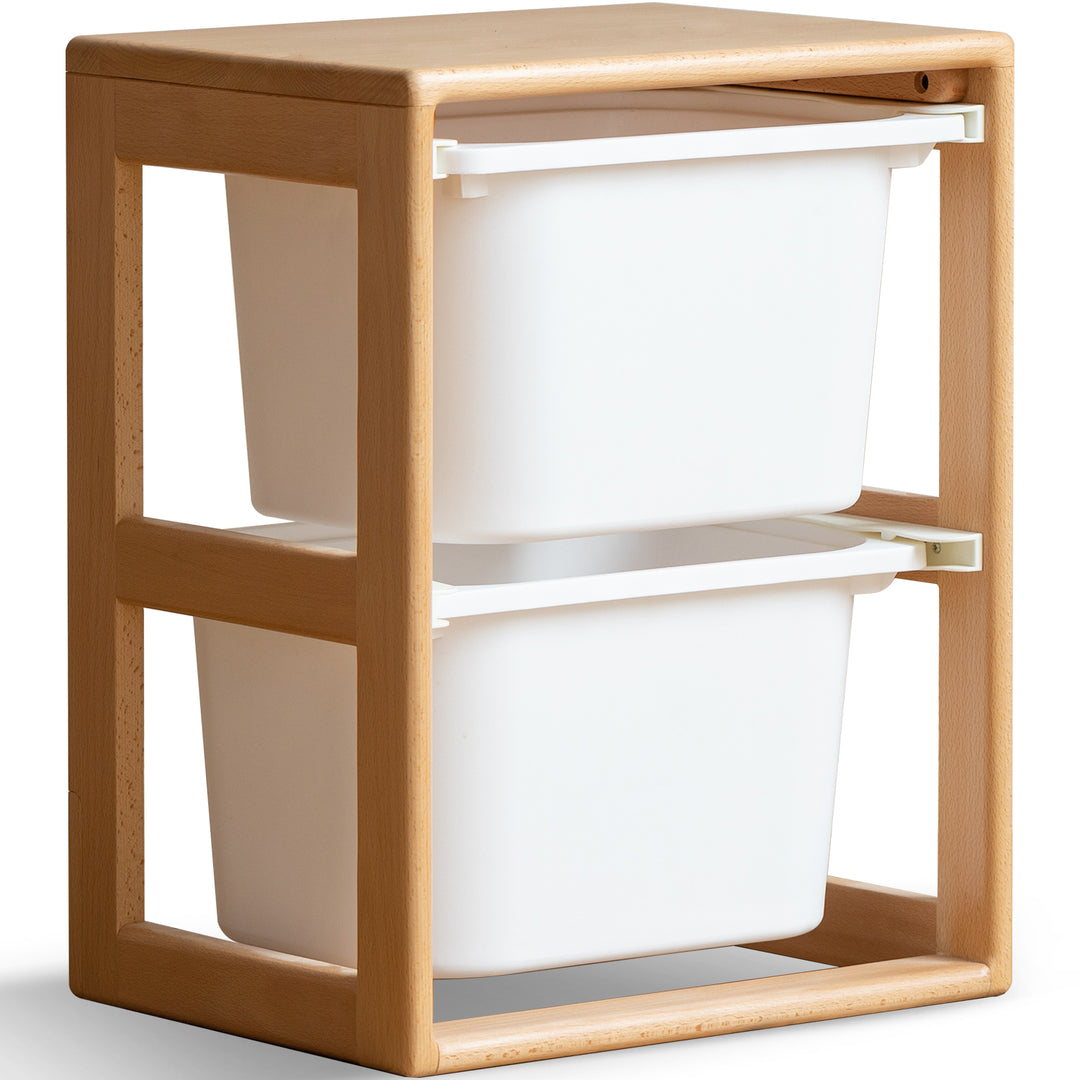 Scandinavian poplar wood kids storage drawer cabinet cubby detail 21.