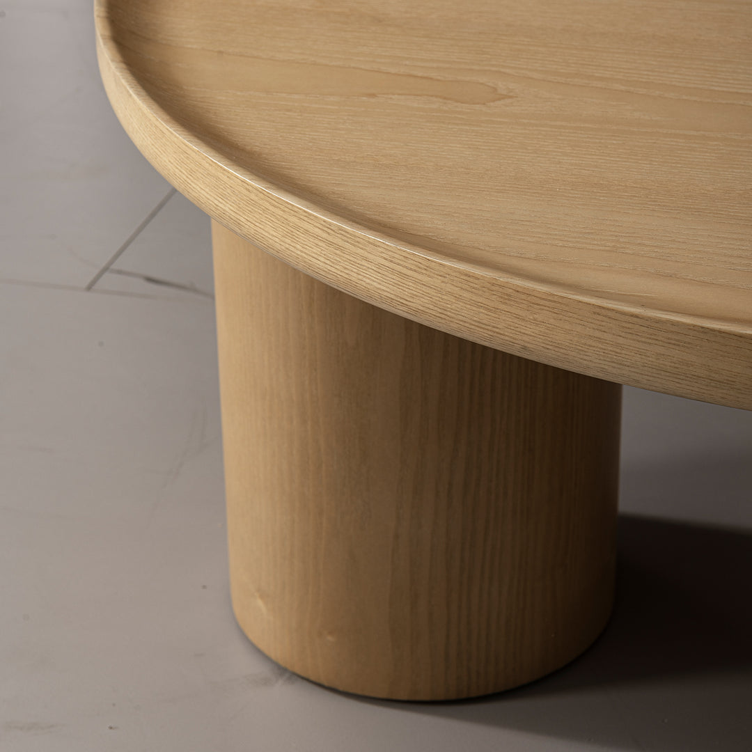 Scandinavian wood coffee table rene in real life style.