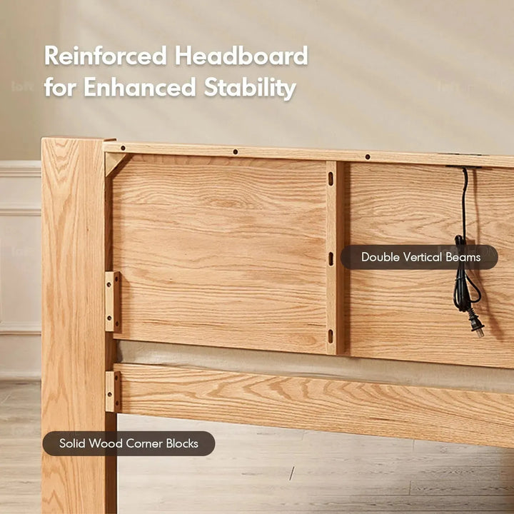 Scandinavian oak wood bed velora environmental situation.