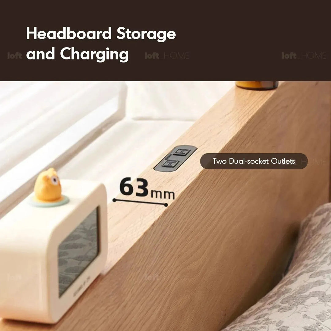 Scandinavian oak wood bed velora situational feels.