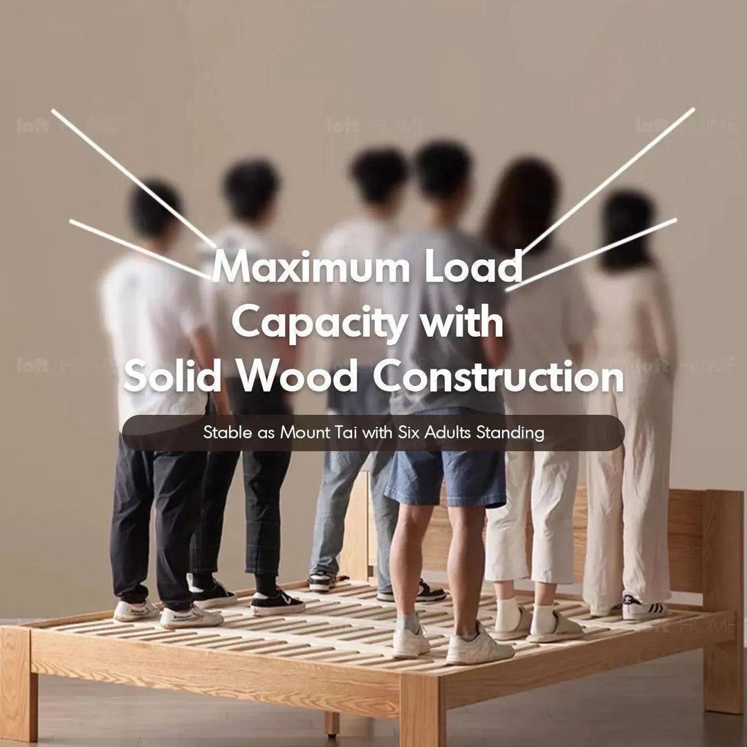 Scandinavian oak wood bed velora detail 1.