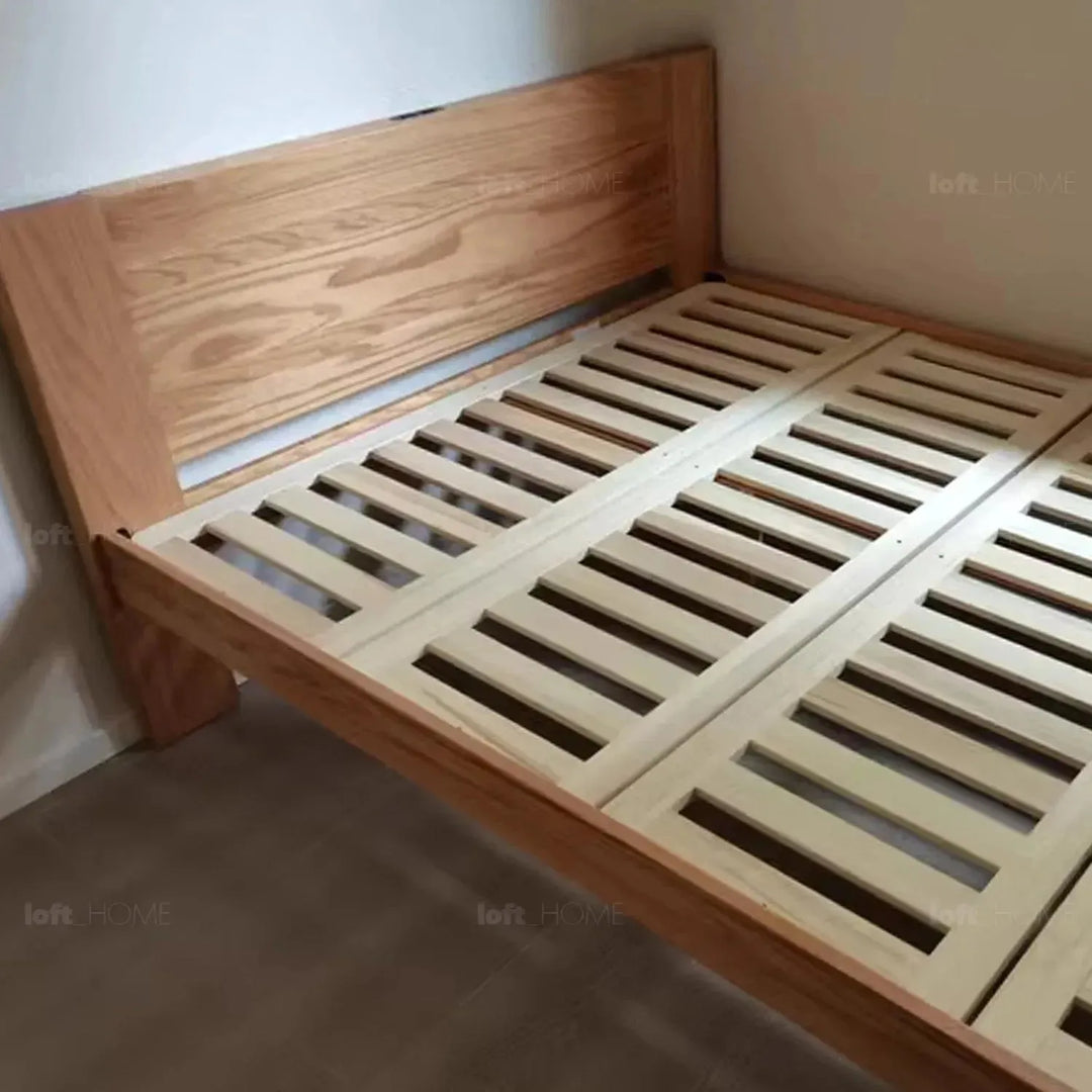 Scandinavian oak wood bed velora detail 15.