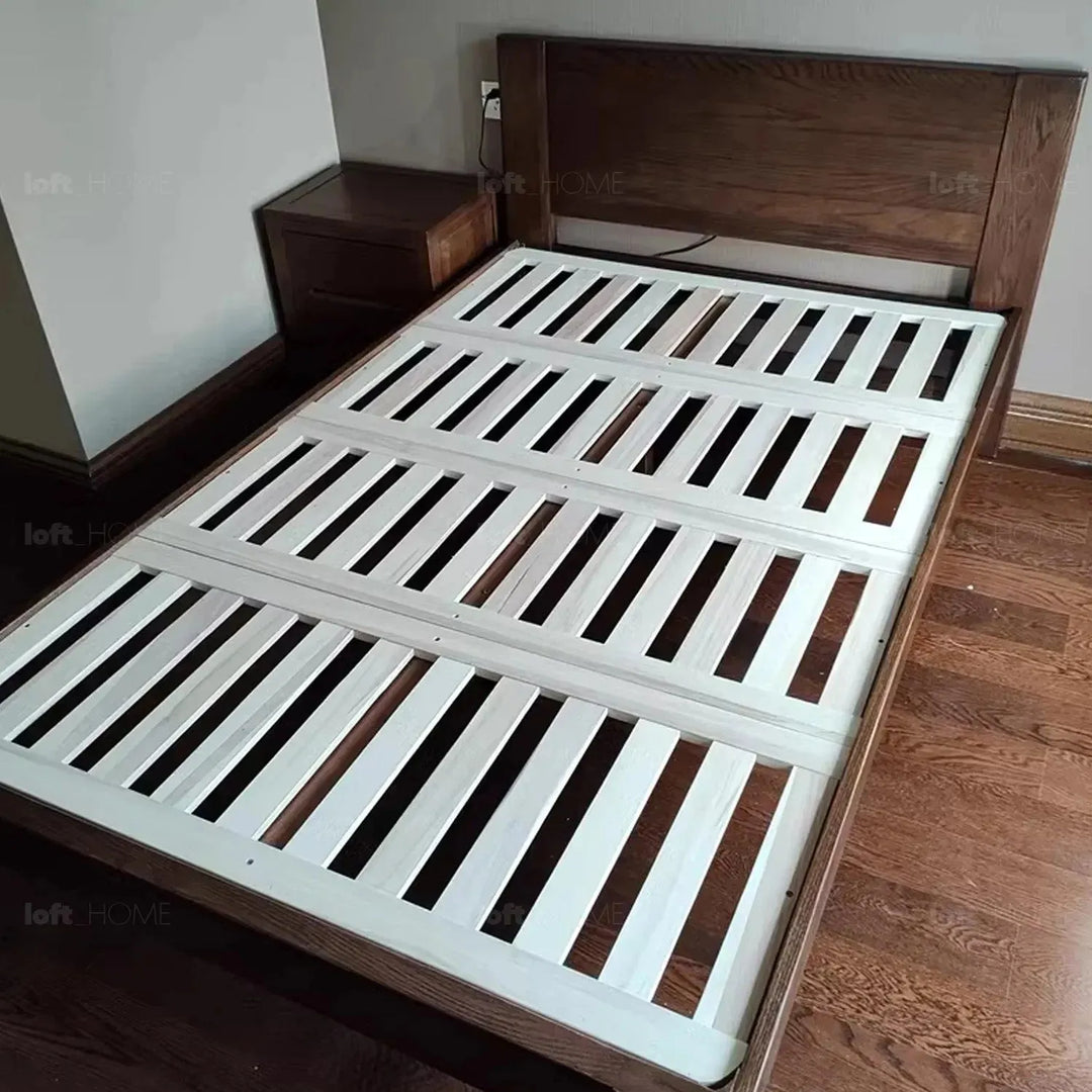 Scandinavian oak wood bed velora detail 16.