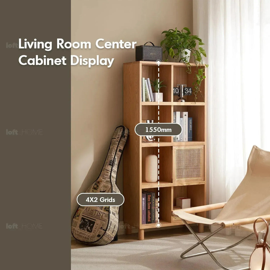 Scandinavian oak wood bookshelf gerin detail 15.