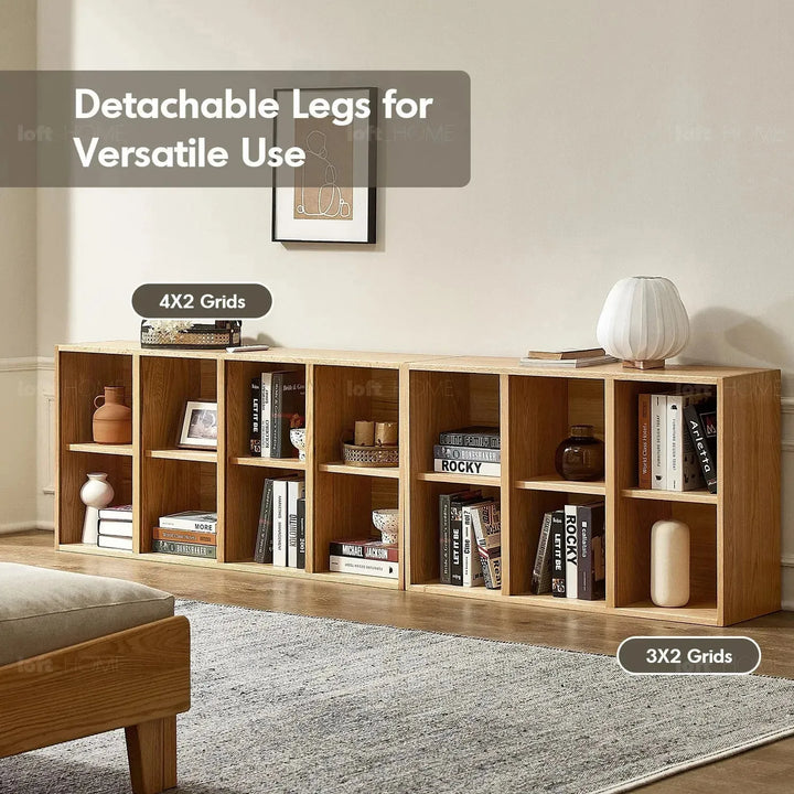 Scandinavian oak wood bookshelf gerin detail 16.