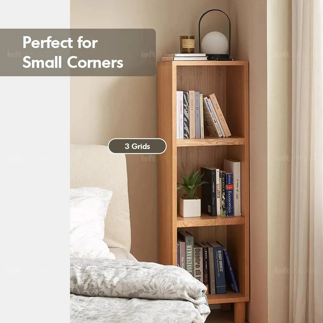 Scandinavian oak wood bookshelf gerin detail 17.