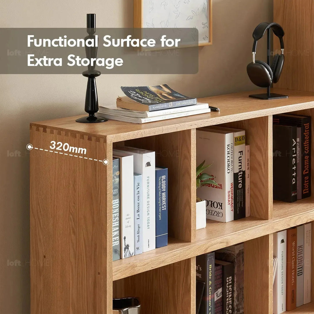 Scandinavian oak wood bookshelf gerin detail 19.