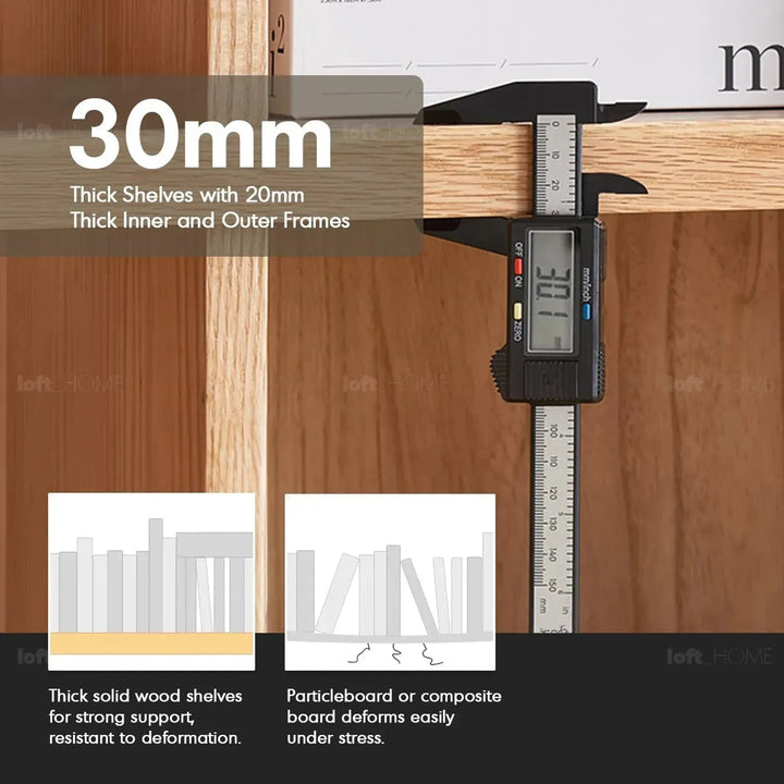 Scandinavian oak wood bookshelf gerin detail 22.