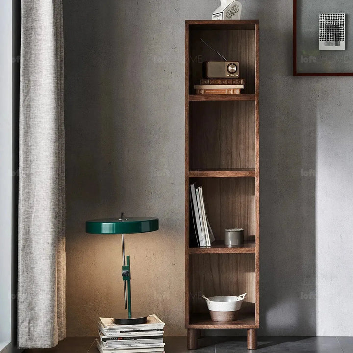 Scandinavian oak wood bookshelf gerin detail 33.