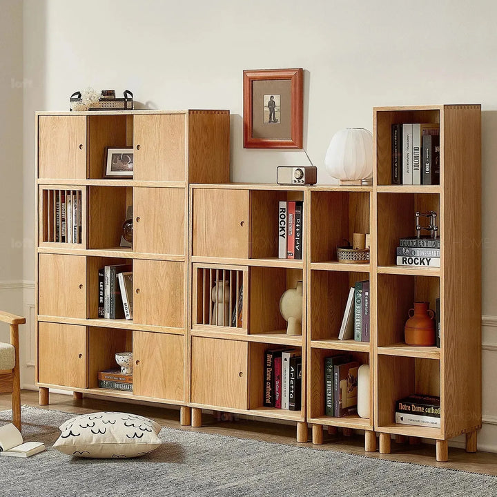 Scandinavian oak wood bookshelf gerin detail 38.