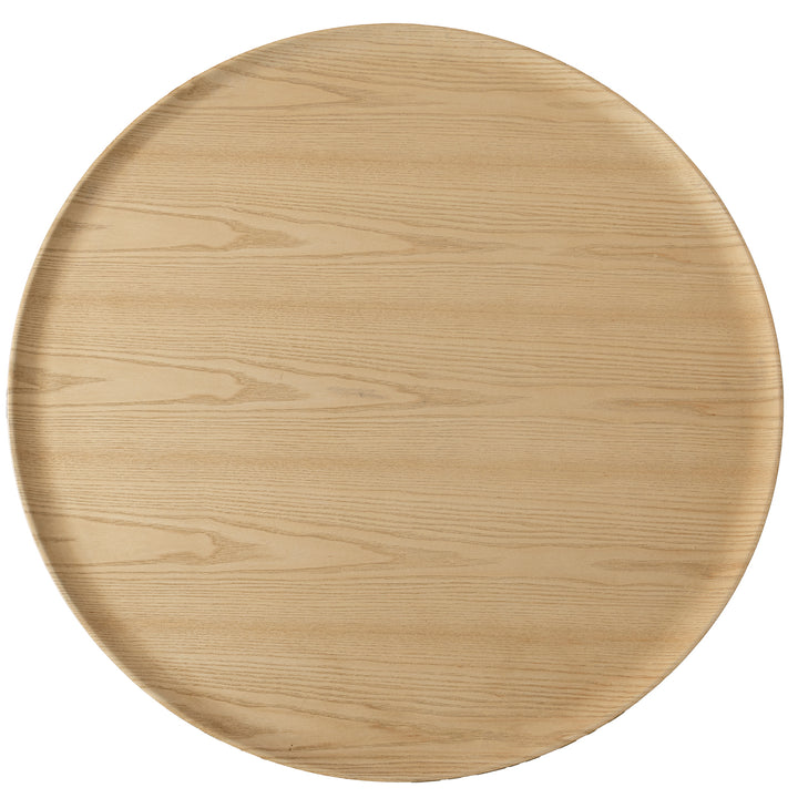 Scandinavian wood side table rene in still life.