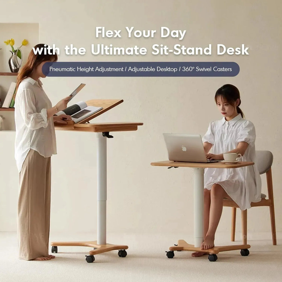 Scandinavian oak wood study table nova conceptual design.