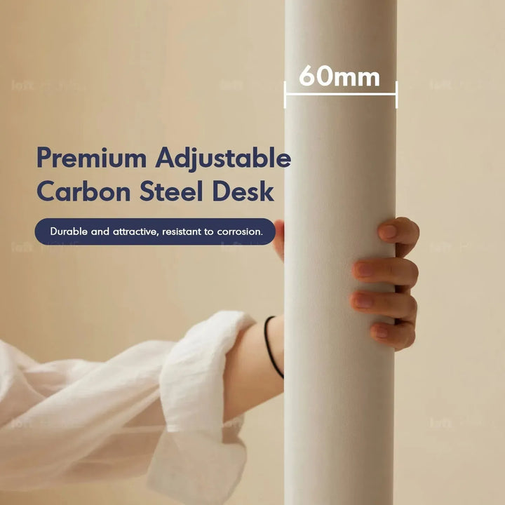 Scandinavian oak wood study table nova layered structure.