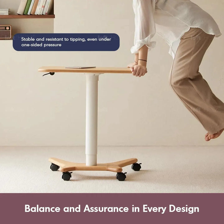 Scandinavian oak wood study table nova detail 1.