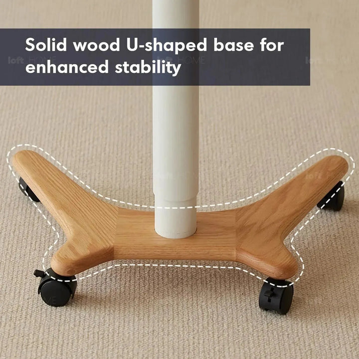 Scandinavian oak wood study table nova detail 2.