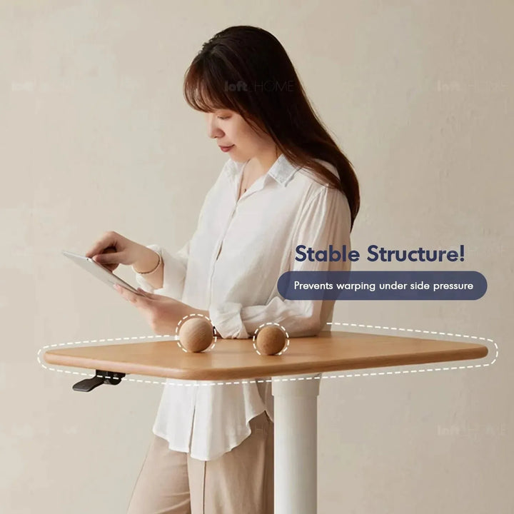 Scandinavian oak wood study table nova detail 3.