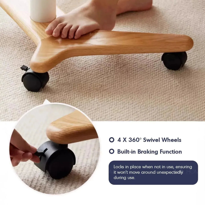 Scandinavian oak wood study table nova detail 4.