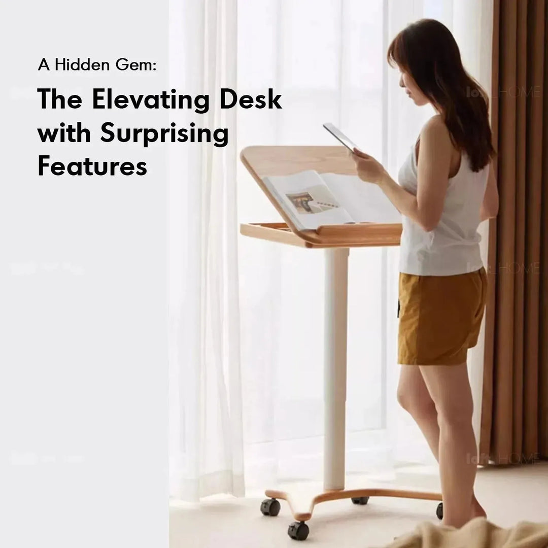 Scandinavian oak wood study table nova detail 5.