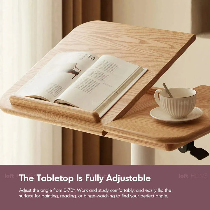 Scandinavian oak wood study table nova detail 6.