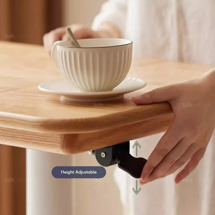 Scandinavian oak wood study table nova detail 12.