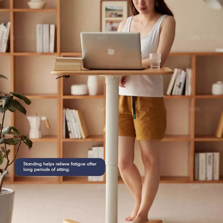 Scandinavian oak wood study table nova detail 17.