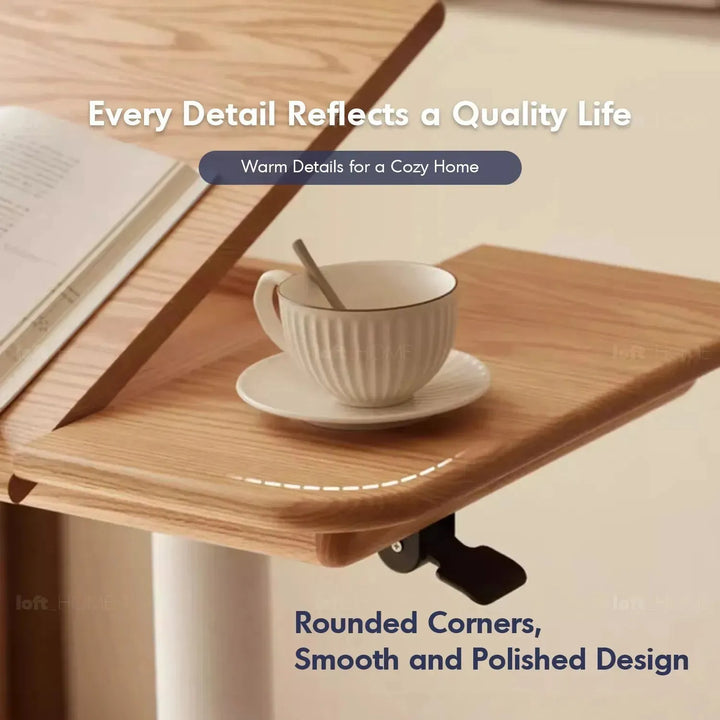 Scandinavian oak wood study table nova detail 21.